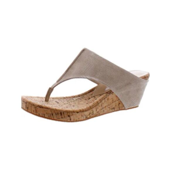 DONALD J. PLINER GIL Sand Metallic Wedge Shoes Size 11 - Picture 1 of 8